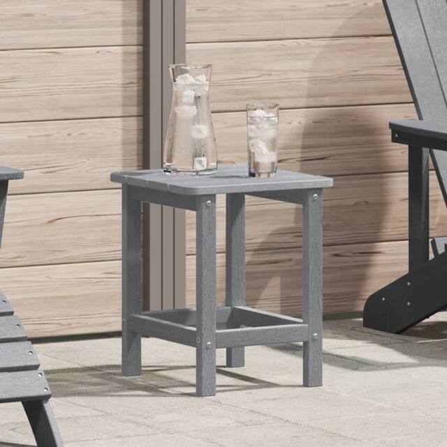 Berkfield Home Adirondack Side Table Light Grey 38x38x45 cm HDPE - Size: 38 x 38 x 45 cm - image 1