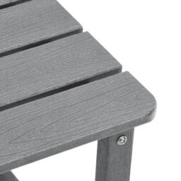 Berkfield Home Adirondack Side Table Light Grey 38x38x45 cm HDPE - Size: 38 x 38 x 45 cm - thumbnail 9