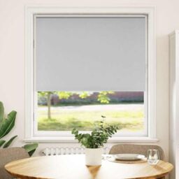 Berkfield Home Roller Blind Blackout Light Grey 105x150 cm Fabric Width 100.7 cm Polyester - thumbnail 2