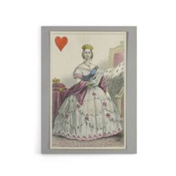 "Artery8 E Le Tellier Victoria Queen of Hearts Card Design Canvas Art Print - Size: W12"" x H16""" - thumbnail 1