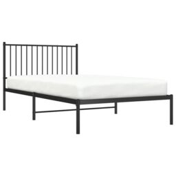 Berkfield Home Metal Bed Frame with Headboard Black 107x203 cm - thumbnail 3