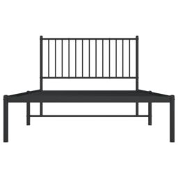 Berkfield Home Metal Bed Frame with Headboard Black 107x203 cm - thumbnail 5