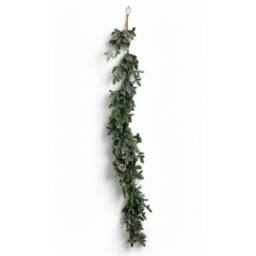 Shatchi 180cm Cypress Pine Garland Realistic Pine Cone Christmas Decor in Green - Size: 180 cm - thumbnail 2