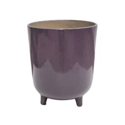 Ivyline Lecce Plum Speckled Planter H24Cm D20Cm - thumbnail 2