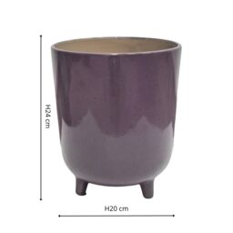 Ivyline Lecce Plum Speckled Planter H24Cm D20Cm - thumbnail 5