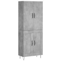 Berkfield Home Highboard Concrete Grey 69.5x34x180 cm Engineered Wood - thumbnail 3