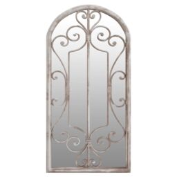 Berkfield Home Mirror Sand 70x30 cm Iron for Indoor Use in Cream - thumbnail 2