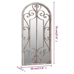 Berkfield Home Mirror Sand 70x30 cm Iron for Indoor Use in Cream - thumbnail 6