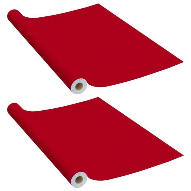 Berkfield Home Self-adhesive Furniture Films 2 pcs Red 500x90 cm PVC - image 1