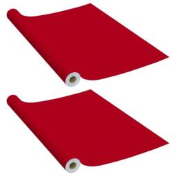 Berkfield Home Self-adhesive Furniture Films 2 pcs Red 500x90 cm PVC - thumbnail 1