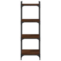 Berkfield Home Bookcase 4-Tier Brown Oak 40x30x120 cm Engineered Wood - Size: 40 x 30 x 120 cm - thumbnail 4