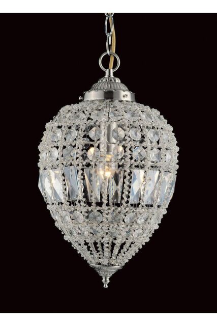 Netlighting Bombay Beaded Satin Nickel Pendant Pendant Ceiling Light in Grey