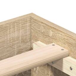 Berkfield Home Bed Frame without Mattress Sonoma Oak 160x200cm Engineered Wood in Brown - Size: 160x200 cm - thumbnail 7
