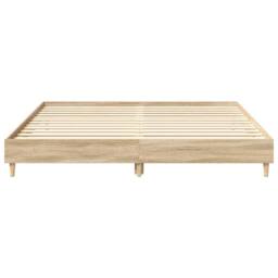 Berkfield Home Bed Frame without Mattress Sonoma Oak 160x200cm Engineered Wood in Brown - Size: 160x200 cm - thumbnail 5