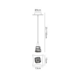 Netlighting Iku Ceiling Pendant 1 Light G9 Satin Nickel in Grey - thumbnail 2