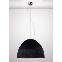 Netlighting Domo Pendant 3 Light E27 Polished ChromeBlack Fabric Shade in Black - thumbnail 2