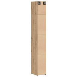 Berkfield Home Slim Storage Cabinet Artisan Oak 30x42.5x225 cm Engineered Wood in Brown - thumbnail 9