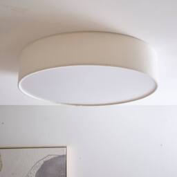 K LIVING Crete 38cm 2 Light White Velvet Drum Shade - thumbnail 2