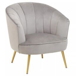 Orsina Modern Yolanda Velvet Chair, Exquisite & Cozy Desk Chair Velvet, Easy to Clean Velvet Accent Chair in Grey - thumbnail 2
