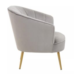 Orsina Modern Yolanda Velvet Chair, Exquisite & Cozy Desk Chair Velvet, Easy to Clean Velvet Accent Chair in Grey - thumbnail 3
