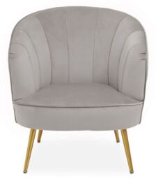 Orsina Modern Yolanda Velvet Chair, Exquisite & Cozy Desk Chair Velvet, Easy to Clean Velvet Accent Chair in Grey - thumbnail 7