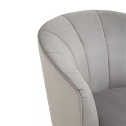 Orsina Modern Yolanda Velvet Chair, Exquisite & Cozy Desk Chair Velvet, Easy to Clean Velvet Accent Chair in Grey - thumbnail 5