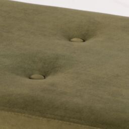 Glasstone Olive Green Buttoned Ottoman Stool in Dark Olive - thumbnail 5