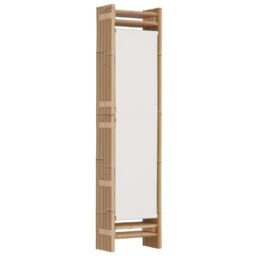 Berkfield Home Folding 5-Panel Room Divider 200 cm Bamboo & Canvas in Beige - thumbnail 6