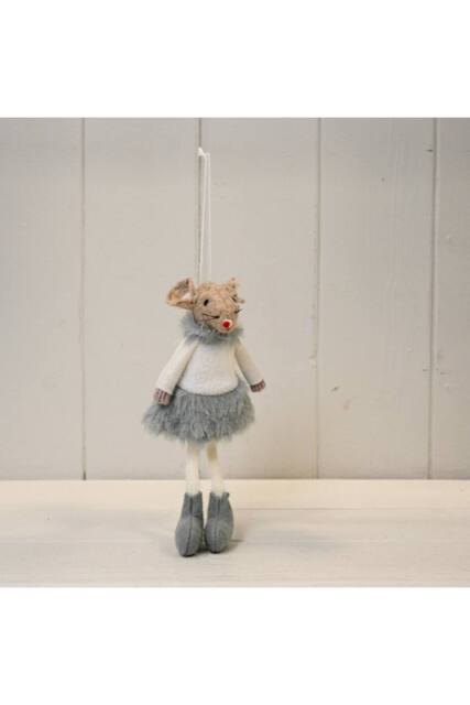 KDMD Grey Hanging Fabric Mouse with Skirt - image 1