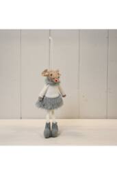 KDMD Grey Hanging Fabric Mouse with Skirt