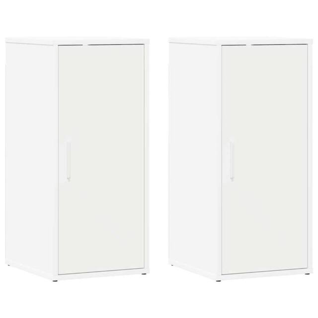 Berkfield Home Shoe Cabinets 2 pcs White 32x35x70 cm Engineered Wood - Size: 32 x 35 x 70 cm - image 1