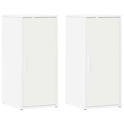 Berkfield Home Shoe Cabinets 2 pcs White 32x35x70 cm Engineered Wood - Size: 32 x 35 x 70 cm - thumbnail 1