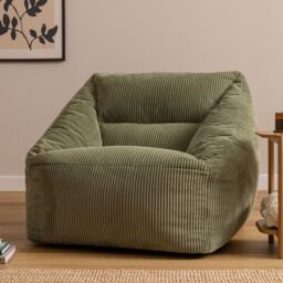 icon Natalia Jumbo Corduroy Bean Bag Armchair in Green