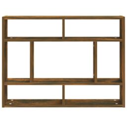 Berkfield Home Wall Shelf Smoked Oak 75x16x55 cm Engineered Wood in Brown - Size: 75 x 16 x 55 cm - thumbnail 3