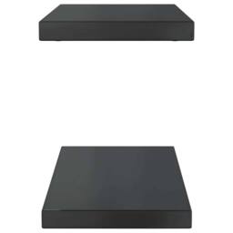 Berkfield Home Wall Shelves 2 pcs 50x23.5x3 cm Black Stainless Steel - thumbnail 6