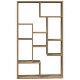 Berkfield Home Bookcase Artisian Oak 72x20x120 cm Engineered Wood in Brown - Size: 72 x 20 x 120 cm - thumbnail 5
