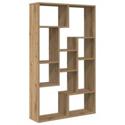Berkfield Home Bookcase Artisian Oak 72x20x120 cm Engineered Wood in Brown - Size: 72 x 20 x 120 cm - thumbnail 7