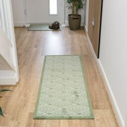 JVL Mega Doormat & Runner - Geo in Green - Size: 150 cm x 100 cm - thumbnail 6