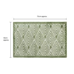 JVL Mega Doormat & Runner - Geo in Green - Size: 150 cm x 100 cm - thumbnail 7
