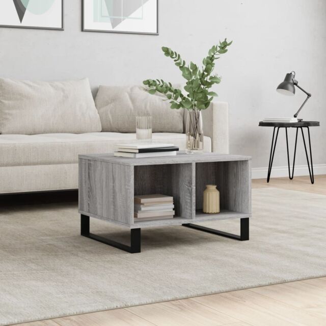 Berkfield Home Coffee Table Grey Sonoma 60x50x36.5 cm Engineered Wood - image 1