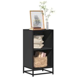 Berkfield Home Book Cabinet Black 40x35x76 cm Engineered Wood - Size: 40 x 35 x 76 cm - thumbnail 2