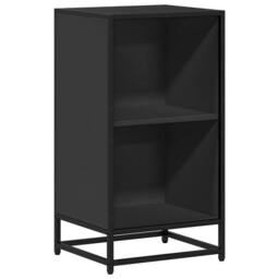 Berkfield Home Book Cabinet Black 40x35x76 cm Engineered Wood - Size: 40 x 35 x 76 cm - thumbnail 1