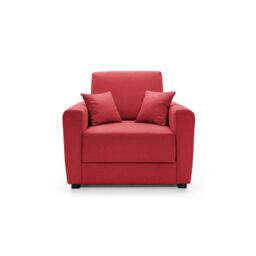 Abakus Direct Olly Linen Single Sofa Bed in Red - thumbnail 2