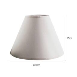 Voltico 2PK Adjustable 9 Inch Fabric Coolie Lampshade in White - thumbnail 3
