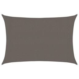 Berkfield Home Sunshade Sail 160 g/m ² Anthracite 3x5 m HDPE in Dark Grey - thumbnail 1