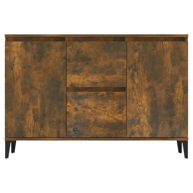 Berkfield Home Sideboard Smoked Oak 104x35x70 cm Engineered Wood in Brown - Size: 104 x 35 x 70 cm - image 1