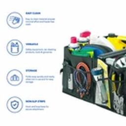 Havendro Heavy Duty Collapsible Car Boot Organiser Tidy Storage Box in Black - thumbnail 2