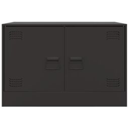 Berkfield Home TV Cabinets 2pcs Black 67x39x44 cm Steel - Size: 67 x 39 x 44 cm - thumbnail 6