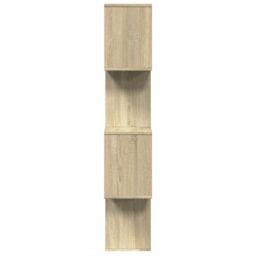Berkfield Home Room Divider Bookcase 4-Tier Sonoma Oak 70x24x129 cm Engineered Wood in Brown - Size: 70 x 24 x 129 cm - thumbnail 6