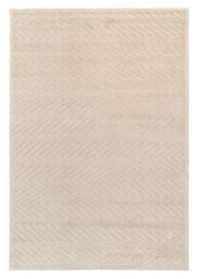 Kukoon Oatmeal Beige Chevron Soft Pile Area Rug - Size: 120 cm x 170 cm